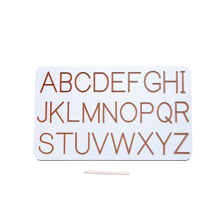 White Tracing Board / Stencil - Capital English Alphabets