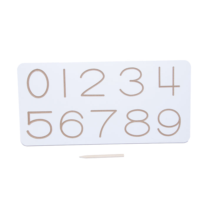 White Tracing Board / Stencil -  English Numbers