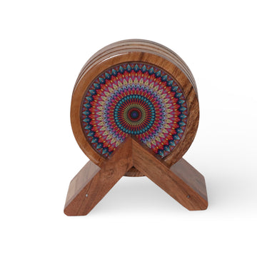 Wooden Coasters - Manadala Art 1-3