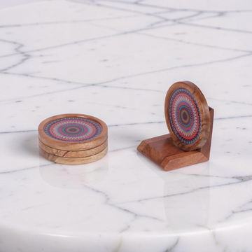 Wooden Coasters - Manadala Art 1-1