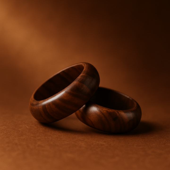 Wooden Plain Bangles (Set of 2)