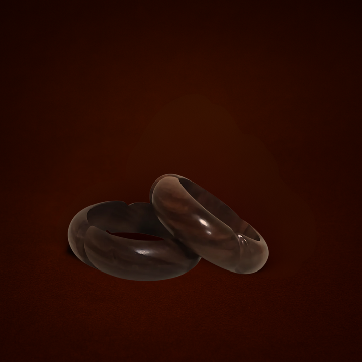 Wooden Cut Bangles (Set of 2)