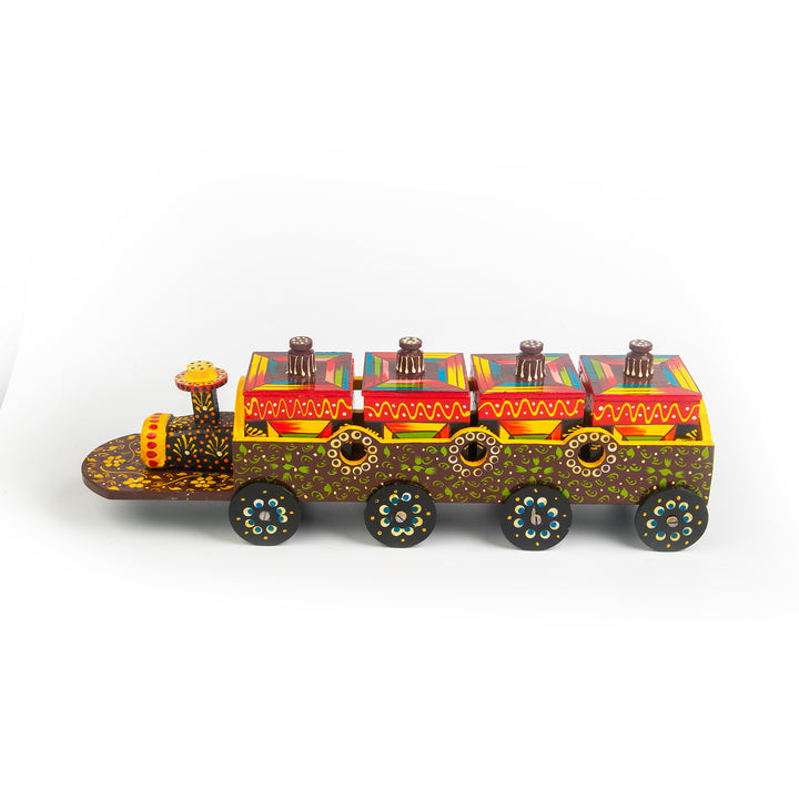 Wooden Serving train Tray set