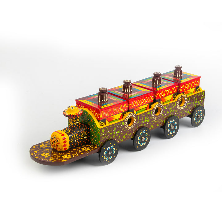 Wooden Serving train Tray set