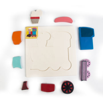 Wooden Board Puzzle - Engine