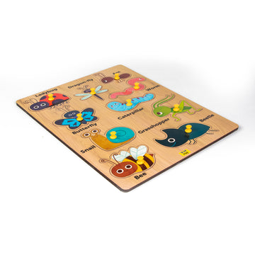 Wooden Pin Puzzle - Insect