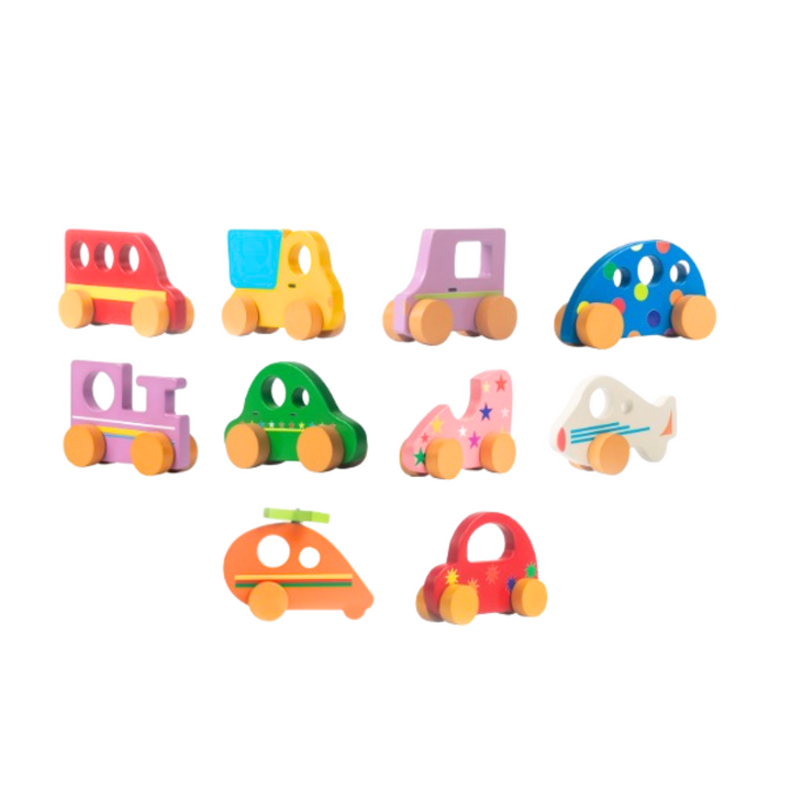 Colourful Pull N Push Vehicle Cars