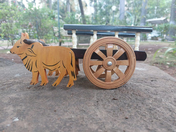 Wooden Brown Bullock Cart