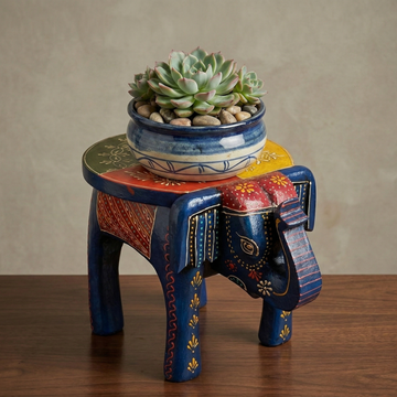 "Elephant Stool (Blue)
2
