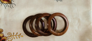 Wooden Bangles - V Design (Set of 4) 3