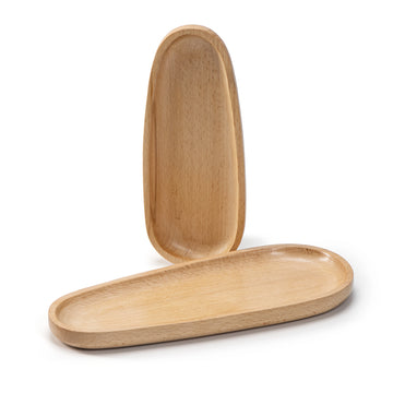 Elegance Oval Tray Birchwood 3