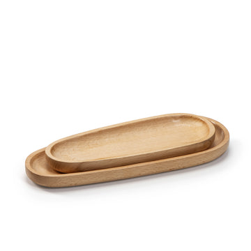Elegance Oval Tray Birchwood 2