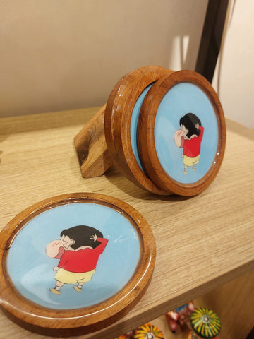 Wooden Coaster (Shinchan Edition) 2