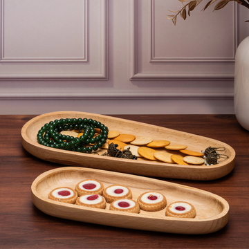 Elegance Oval Tray Birchwood 1
