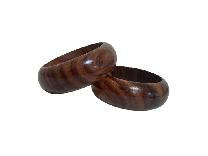 Wooden Plain Bangles (Set of 2)