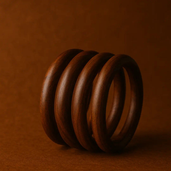 Wooden Bangles Embrace (Set of 4)