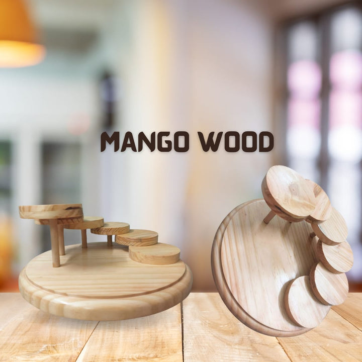 Wooden Serving Platter Ladder Design Mango Wood