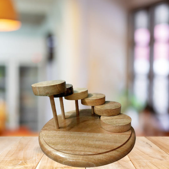 Wooden Serving Platter Ladder Design Pine wood