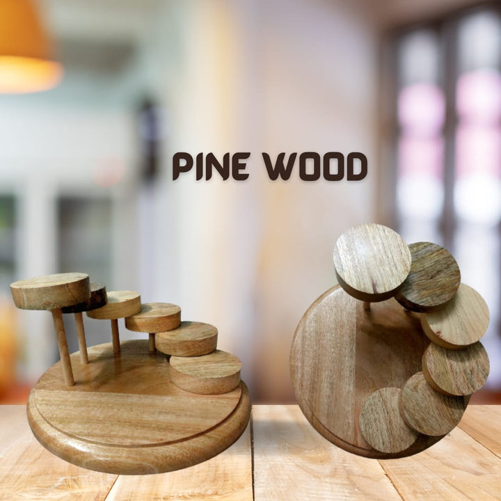 Wooden Serving Platter Ladder Design Pine wood