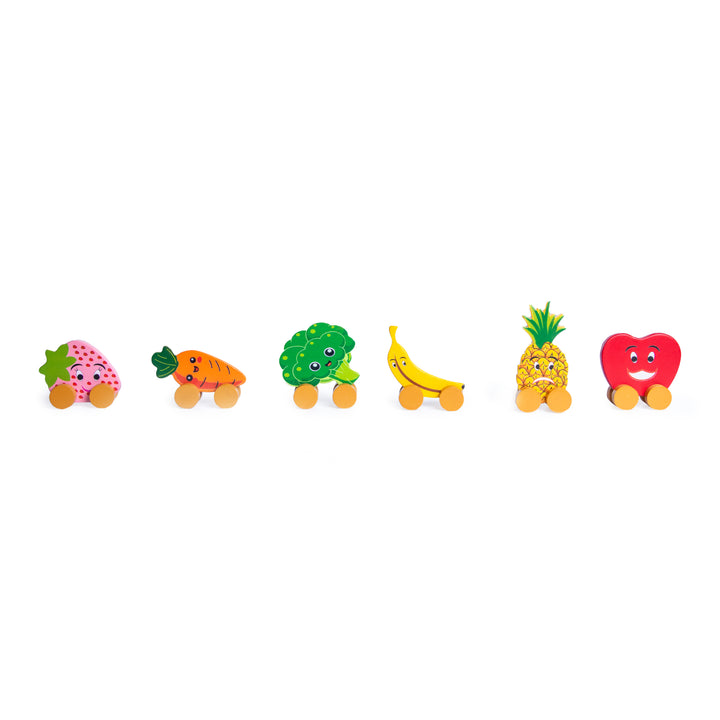 Wooden Fruits & Vegetables Car Set