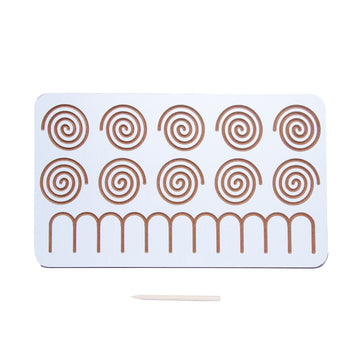 White Tracing Board / Stencil - Circular Lines