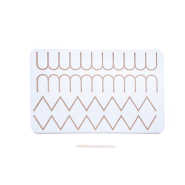 White Tracing Board / Stencils - Zigzag and MW Curve