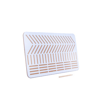 White Tracing Board / Stencils - Straight & Slanting Line