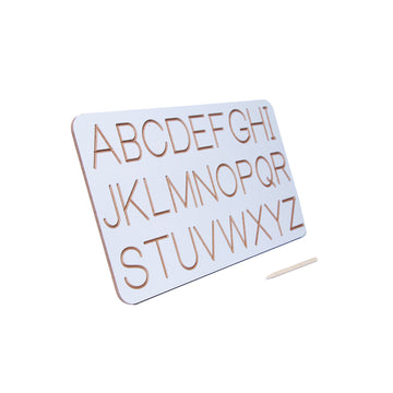 White Tracing Board / Stencil - Capital English Alphabets