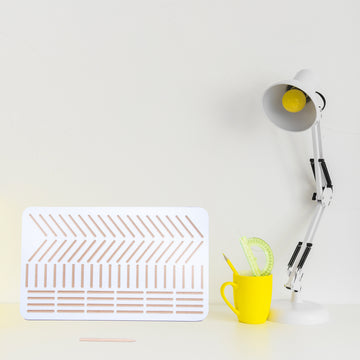 White Tracing Board / Stencils - Straight & Slanting Line