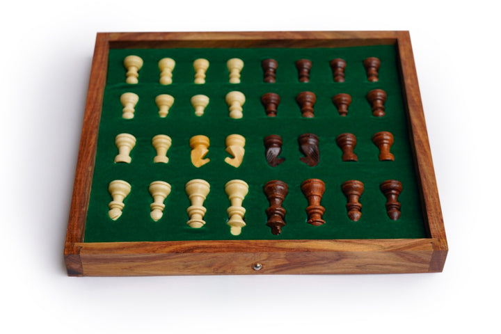 Wooden Non Magentic Drawer Chessboard - 10" X 10"