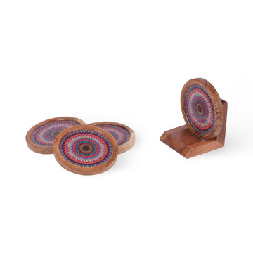 Wooden Coasters - Manadala Art 1
