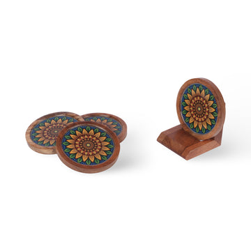 Wooden Coasters - Manadala Art 2