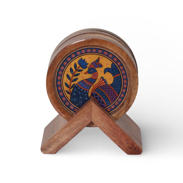 Wooden Coasters - Peacock
