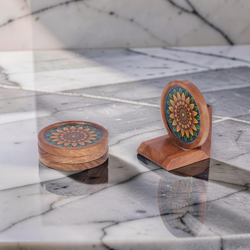 Wooden Coasters - Manadala Art 2