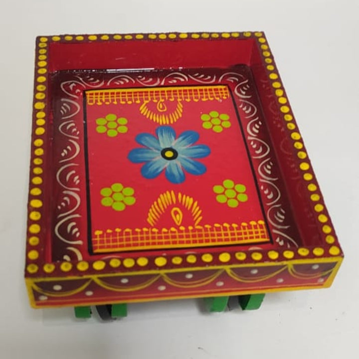 Wooden Hathgaadi (Red)