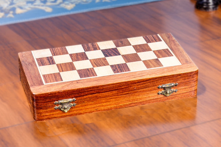Wooden Magnetic Folding Chessboard - 10" X 10"