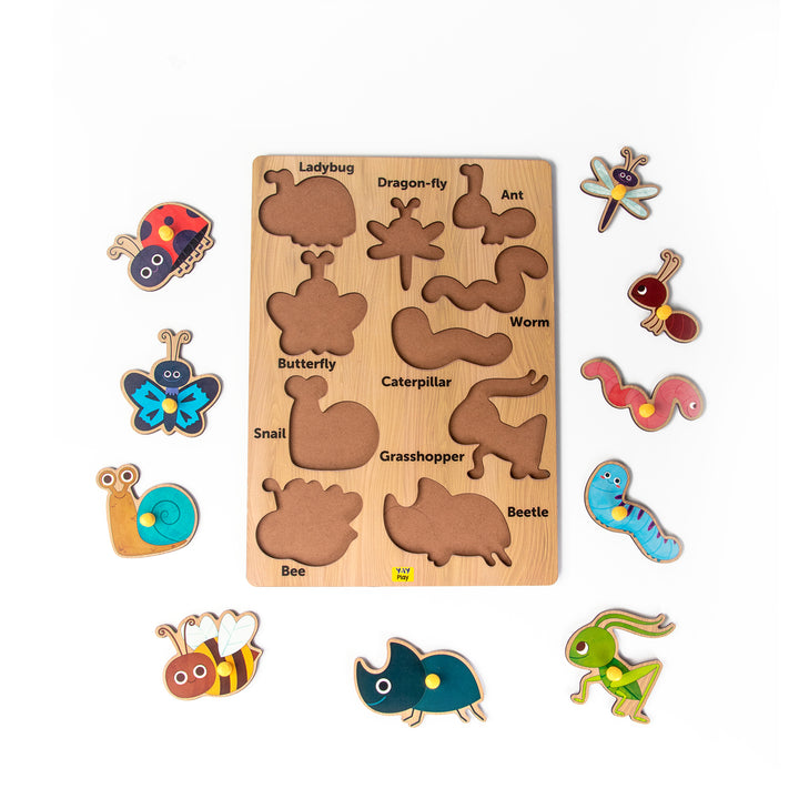 Wooden Pin Puzzle - Insect