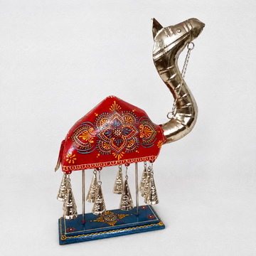 Wooden Camel Décor with Bells