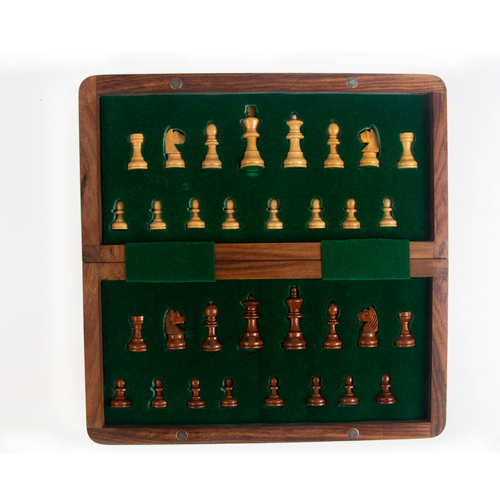 Wooden Magnetic Folding Chessboard - 7" X 7"