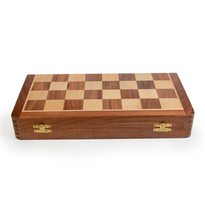 Wooden Magnetic Folding Chessboard - 12" X 12"