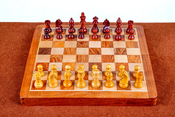 Wooden Magnetic Folding Chessboard - 12" X 12"