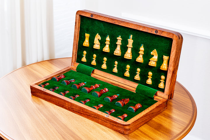 Wooden Magnetic Folding Chessboard - 12" X 12"