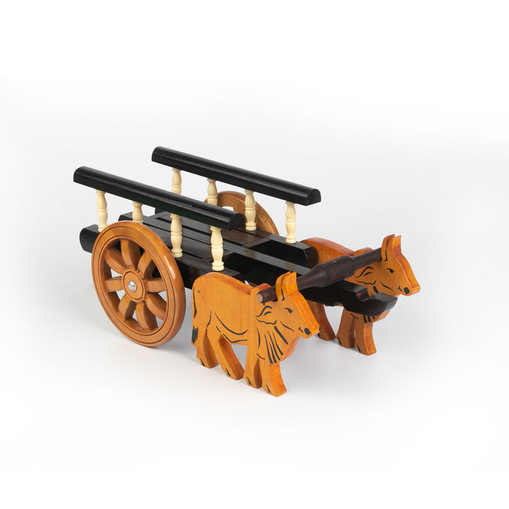 Wooden Brown Bullock Cart