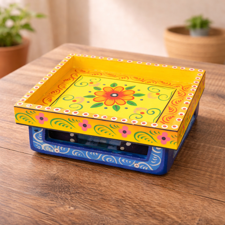 Wooden Hathgaadi (Yellow)