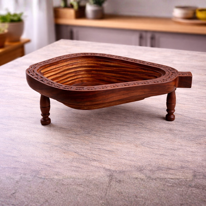 Wooden Spring Fruit Basket - Papaya