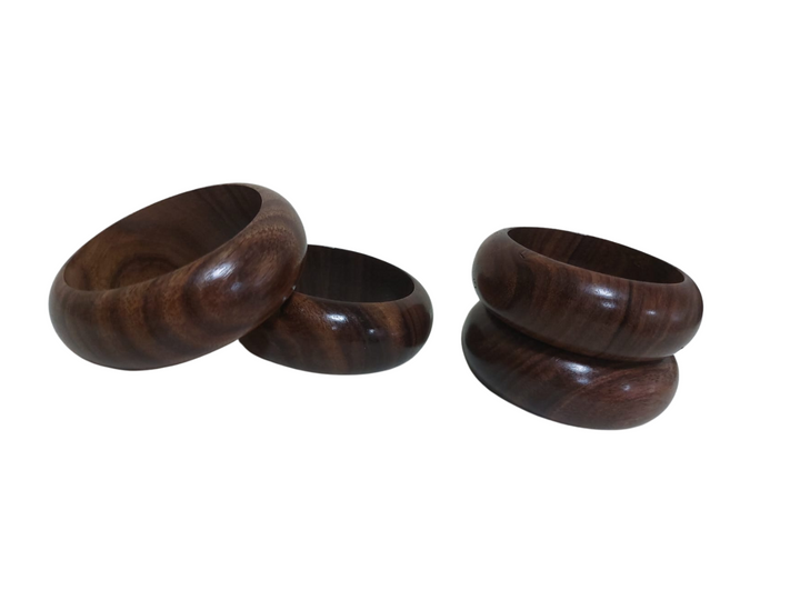 Wooden Plain Bangles (Set of 2)