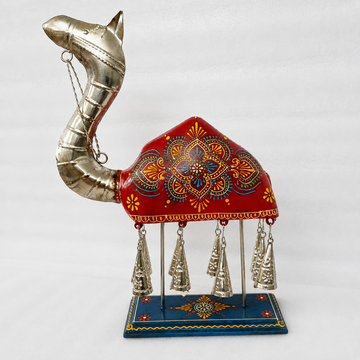 Wooden Camel Décor with Bells