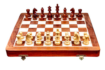 Wooden Magnetic Folding Chessboard - 16" X 16"
