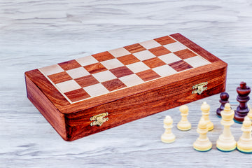 Wooden Magnetic Folding Chessboard - 16" X 16"