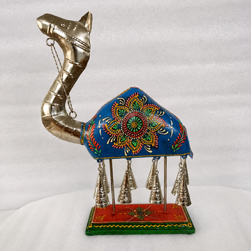 Wooden Camel Décor with Bells